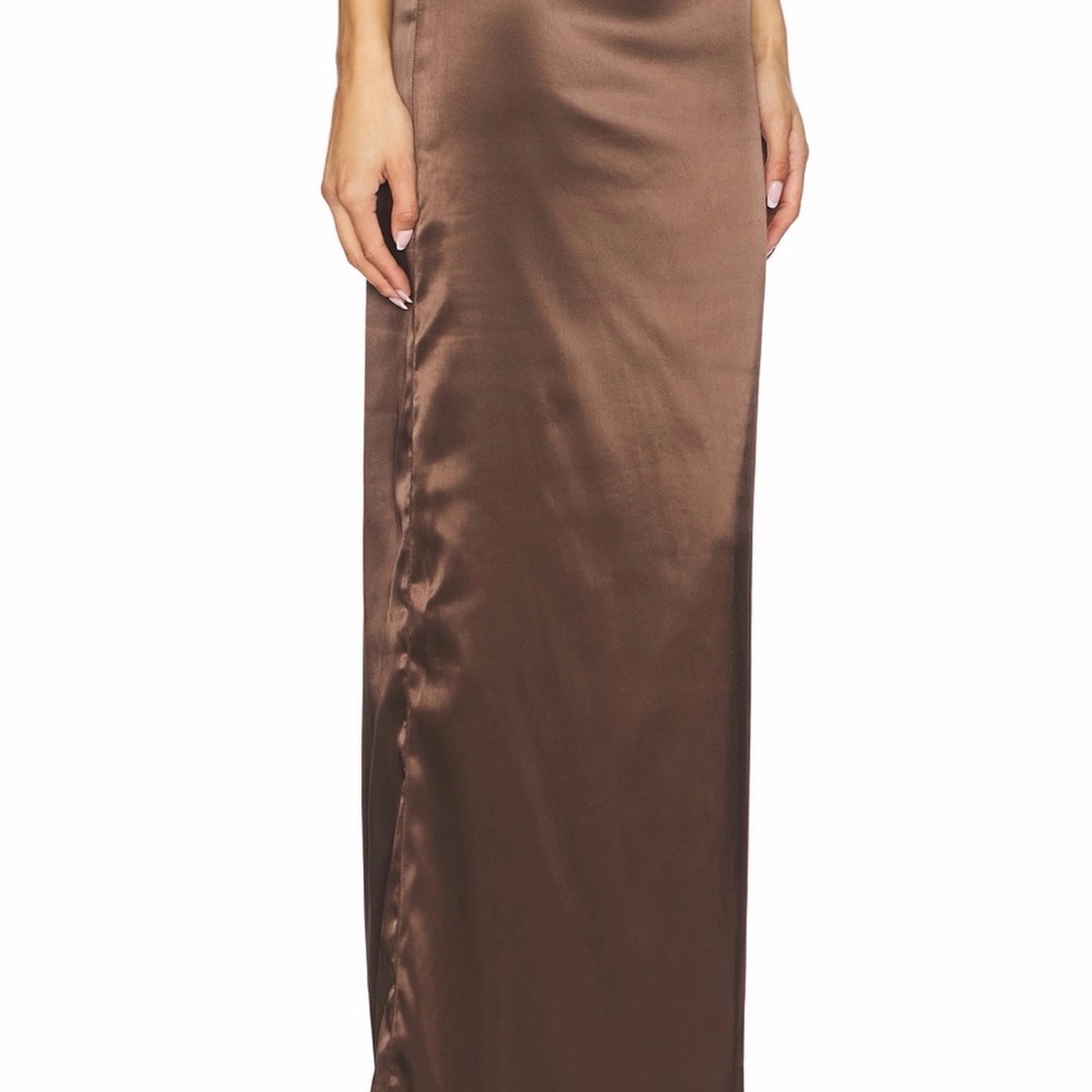 Revolve Elenor Maxi Skirt XS Brown - Picture 4 of 9